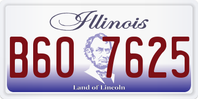 IL license plate B607625