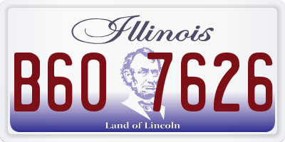 IL license plate B607626