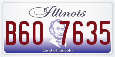 IL license plate B607635