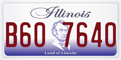 IL license plate B607640