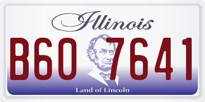 IL license plate B607641