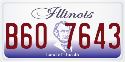 IL license plate B607643