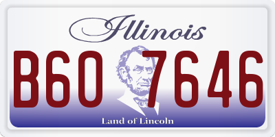 IL license plate B607646