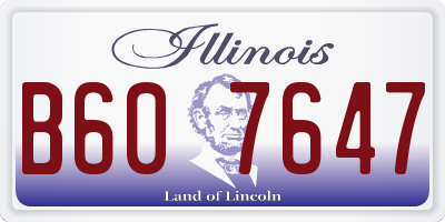IL license plate B607647