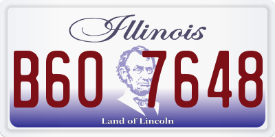 IL license plate B607648