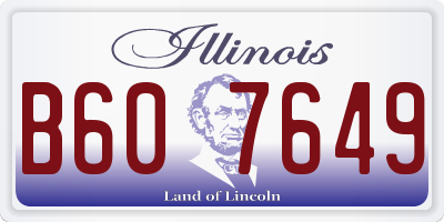 IL license plate B607649