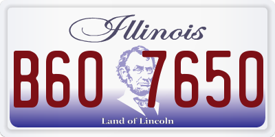 IL license plate B607650