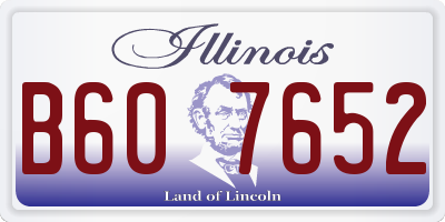 IL license plate B607652
