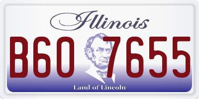 IL license plate B607655