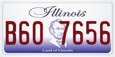 IL license plate B607656