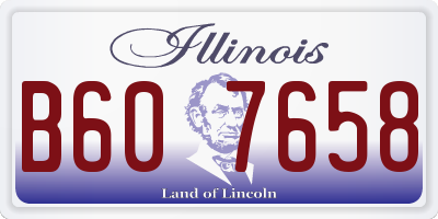 IL license plate B607658