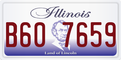 IL license plate B607659