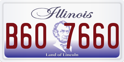 IL license plate B607660