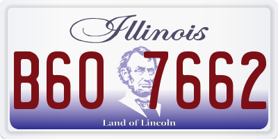 IL license plate B607662