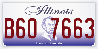 IL license plate B607663