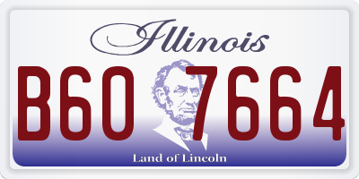 IL license plate B607664