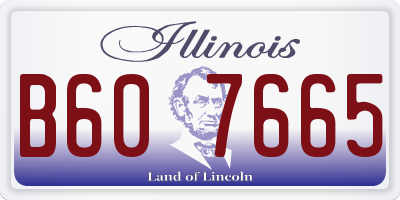 IL license plate B607665