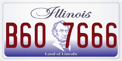 IL license plate B607666