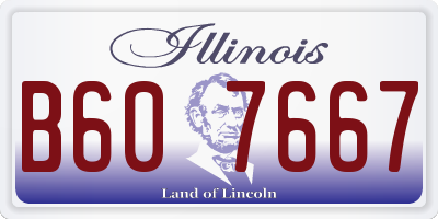 IL license plate B607667