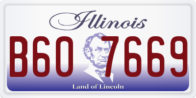 IL license plate B607669