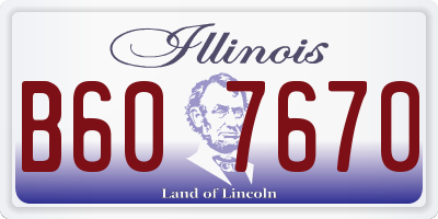 IL license plate B607670