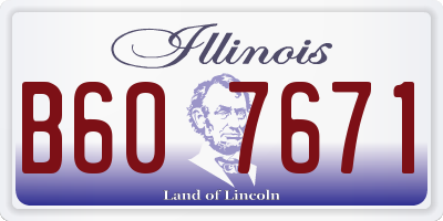 IL license plate B607671