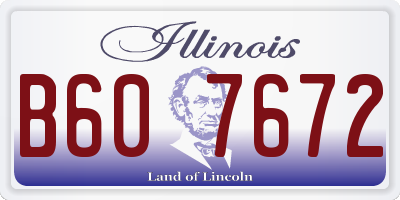IL license plate B607672