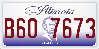 IL license plate B607673
