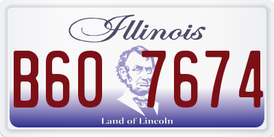 IL license plate B607674