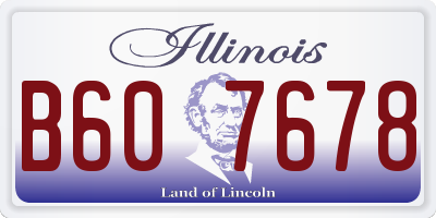 IL license plate B607678