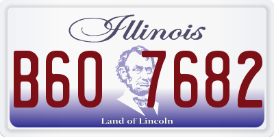 IL license plate B607682