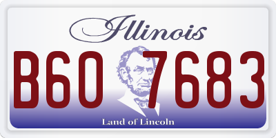 IL license plate B607683