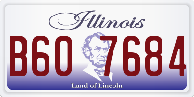 IL license plate B607684