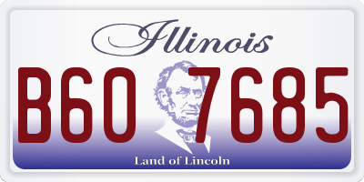 IL license plate B607685