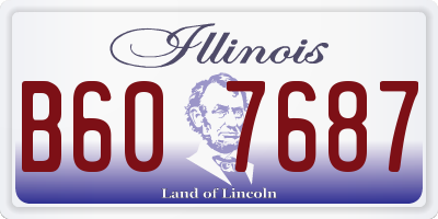 IL license plate B607687