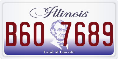 IL license plate B607689