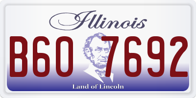 IL license plate B607692