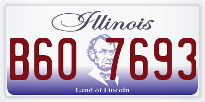 IL license plate B607693
