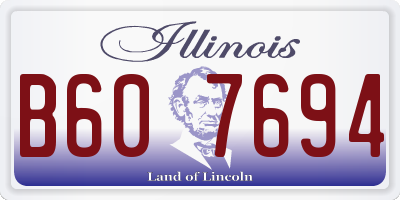 IL license plate B607694