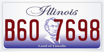 IL license plate B607698