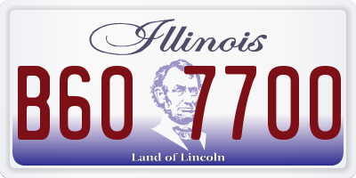 IL license plate B607700