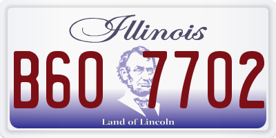 IL license plate B607702
