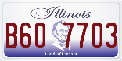 IL license plate B607703