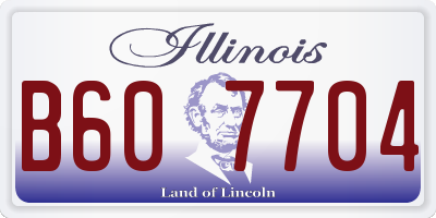 IL license plate B607704