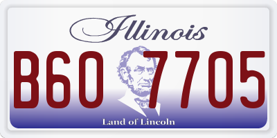IL license plate B607705
