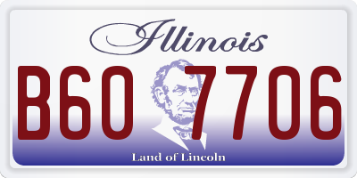 IL license plate B607706