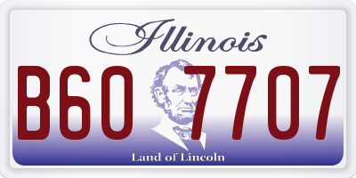 IL license plate B607707