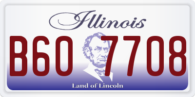 IL license plate B607708
