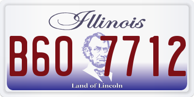 IL license plate B607712