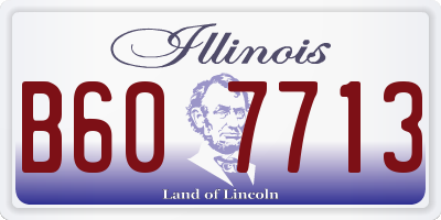 IL license plate B607713